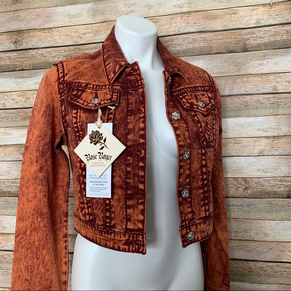 NWT Rose Royce acid washed jacket 💜